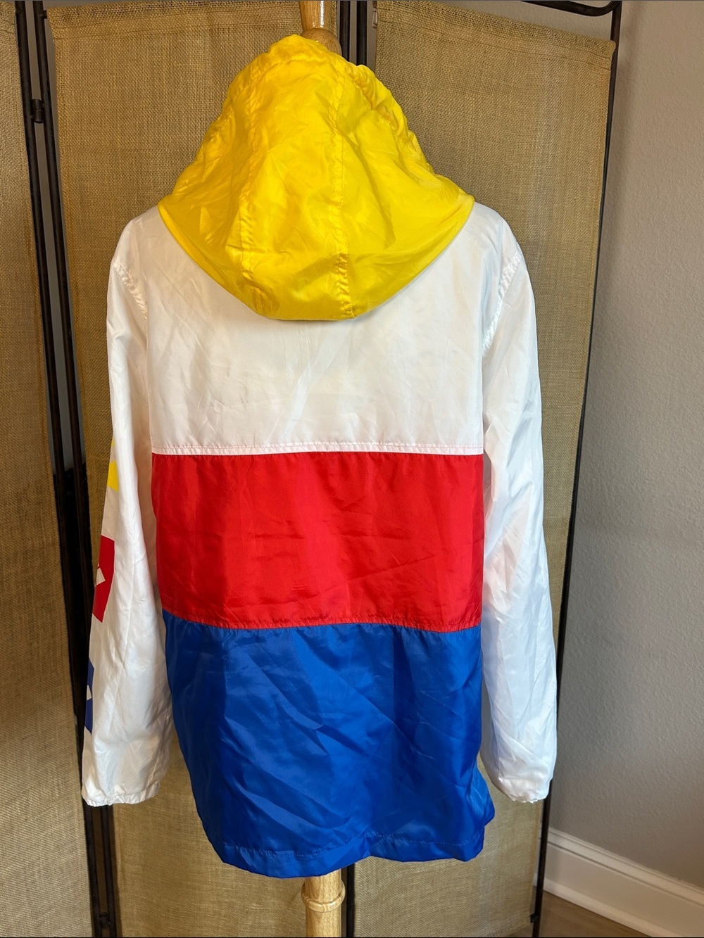 NWOT Polaroid Supercolor Kangaroo Pocket Front Windbreaker Men’s Size S Unisex - Picture 6 of 14